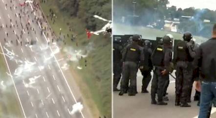 Polícia entra em confronto com manifestantes na rodovia dos Bandeirantes (SP)