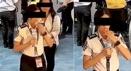 Segurança de aeroporto é suspeita de furtar US$ 300 e engolir notas; assista ao vídeo
